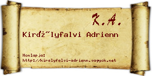 Királyfalvi Adrienn névjegykártya