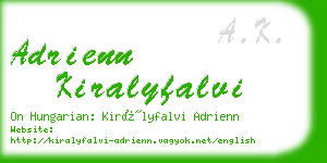 adrienn kiralyfalvi business card